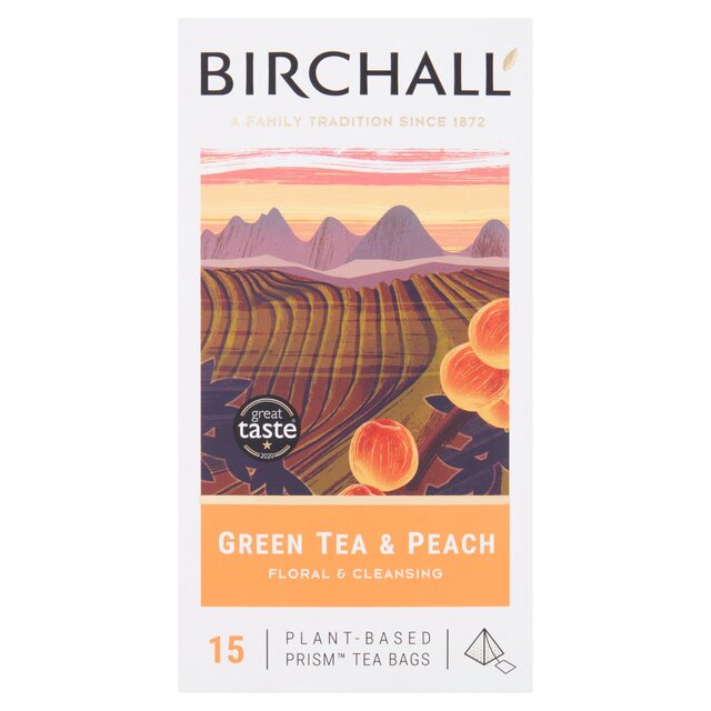 Birchall Green Tea & Peach Tea Bags thumbnail 3