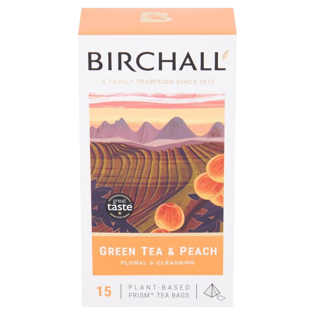 Birchall Green Tea & Peach Tea Bags thumbnail 4