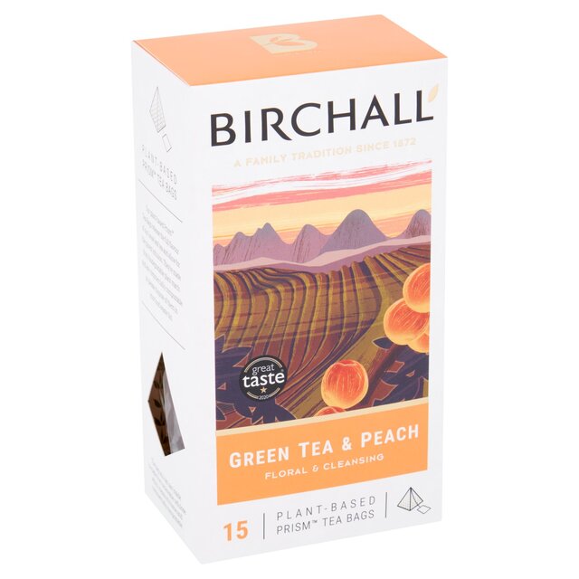 Birchall Green Tea & Peach Tea Bags thumbnail 6