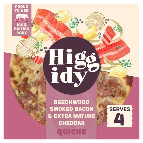 Higgidy Beechwood Smoked Bacon & Mature Cheddar Quiche