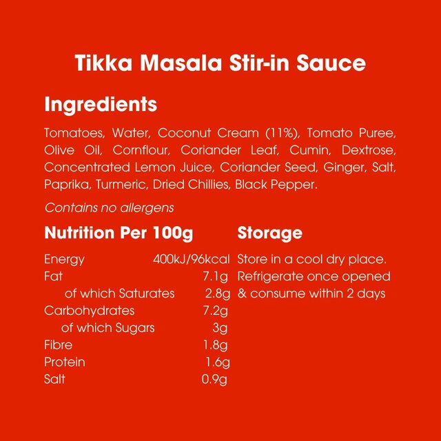 Bay's Kitchen Tikka Masala Low Fodmap Stir-in Sauce thumbnail 3