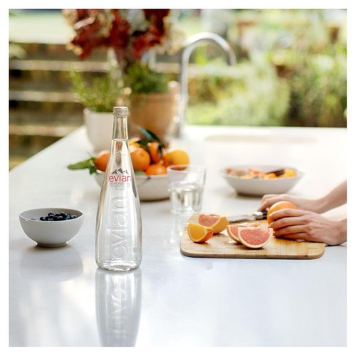 Evian Still Mineral Water Glass Bottle thumbnail 2
