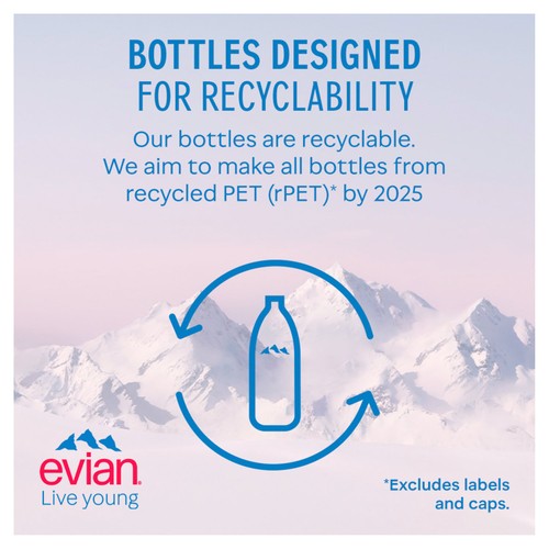 Evian Still Mineral Water Glass Bottle thumbnail 7