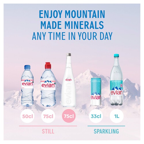 Evian Still Mineral Water Glass Bottle thumbnail 9