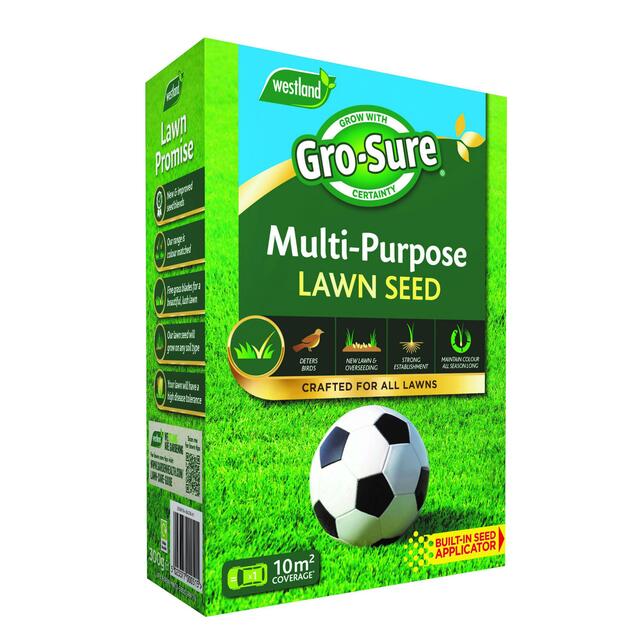 Gro-Sure Multi Purpose Lawn Seed, 10 sq.m, 300g