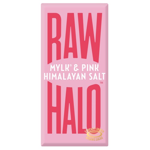 Raw Halo Vegan Mylk & Pink Salt Chocolate Bar thumbnail 2
