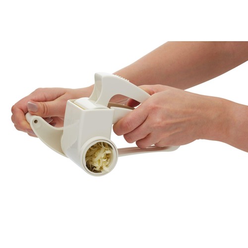 KitchenCraft Plastic Rotary Grater Mill with Three Blades, Display Boxed thumbnail 6