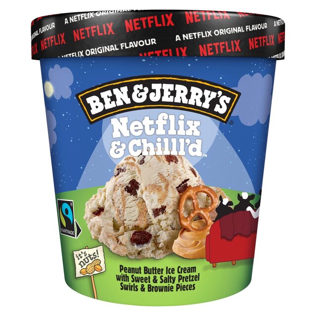 Ben & Jerry's Netflix & Chilll'd Peanut Butter Ice Cream Tub