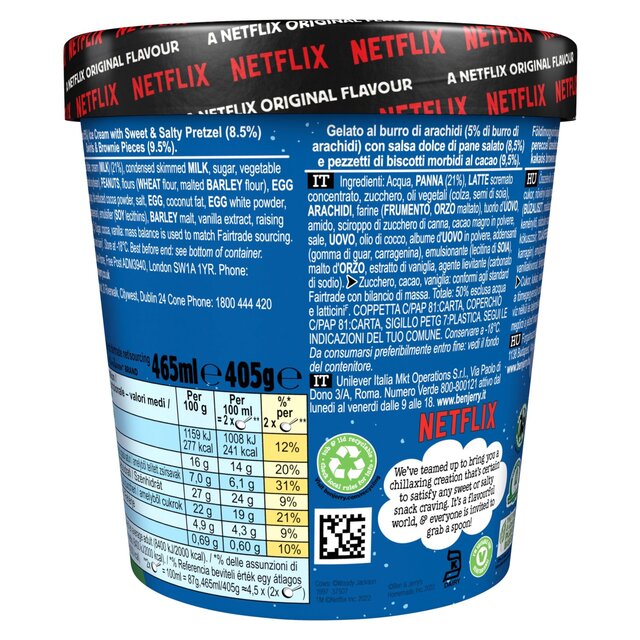 Ben & Jerry's Netflix & Chilll'd Peanut Butter Ice Cream Tub thumbnail 3