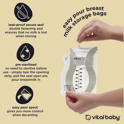 Vital Baby Breast Milk Storage Bags thumbnail 3