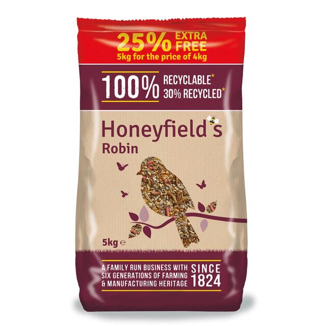Honeyfield's Robin Wild Bird Food 25% Extra Free