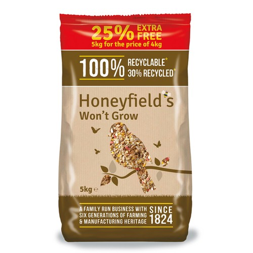 Honeyfield's Won't Grow Wild Bird Food 25% Extra Free