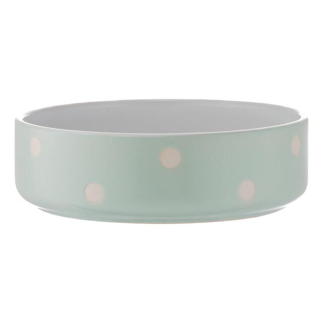 Mason Cash Polka Dot Sage Pet Bowl