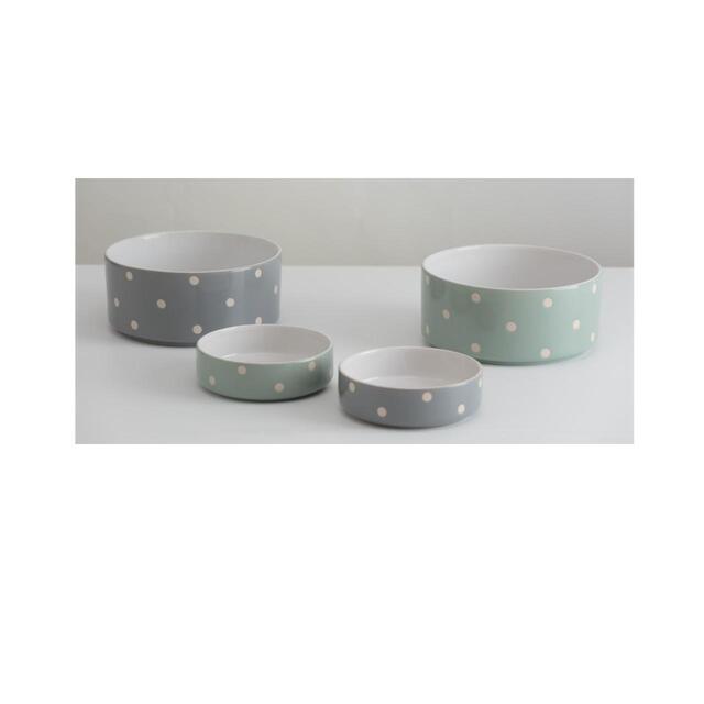 Mason Cash Polka Dot Sage Pet Bowl thumbnail 5