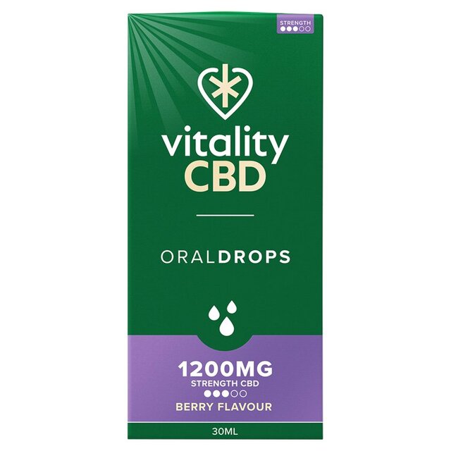 Vitality CBD Berry Oral Drops 1200mg thumbnail 2