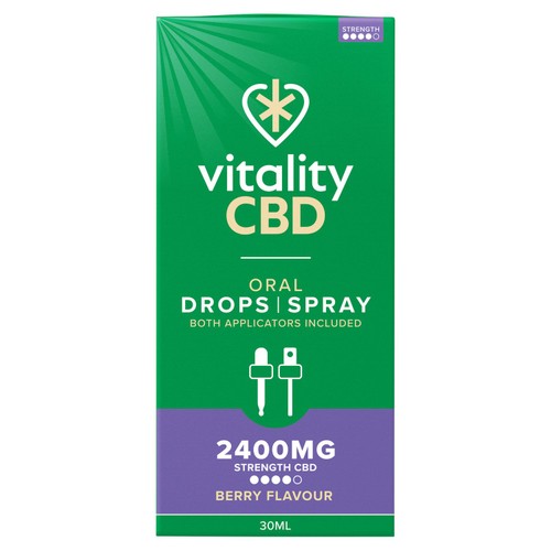 Vitality CBD Berry Oral Spray 2400mg with MCT Oil thumbnail 2