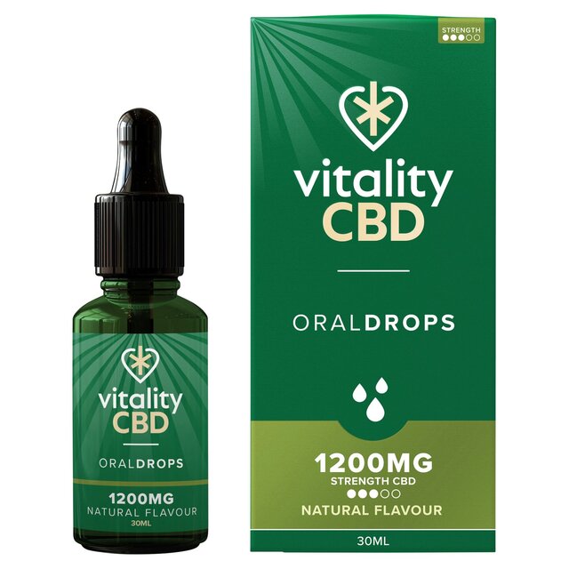 Vitality CBD Natural Oral Drops 1200mg thumbnail 2