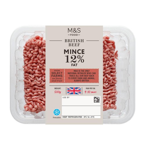 M&S Select Farms British Beef Mince 12% Fat thumbnail 2