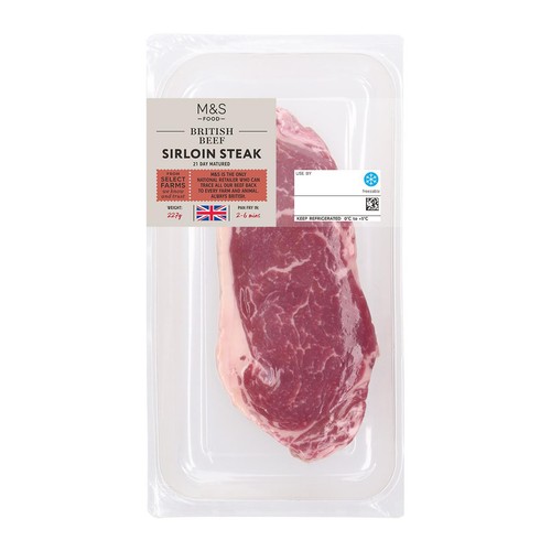 M&S Select Farms 21 Day Matured Sirloin Steak thumbnail 2