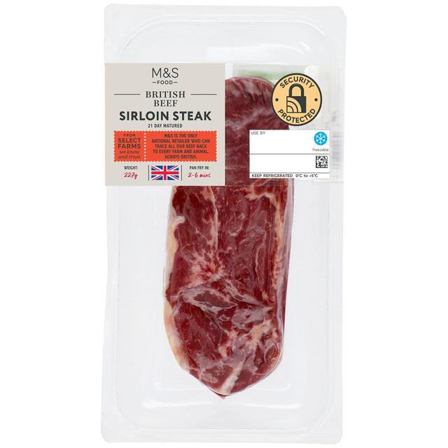 M&S Select Farms 21 Day Matured Sirloin Steak