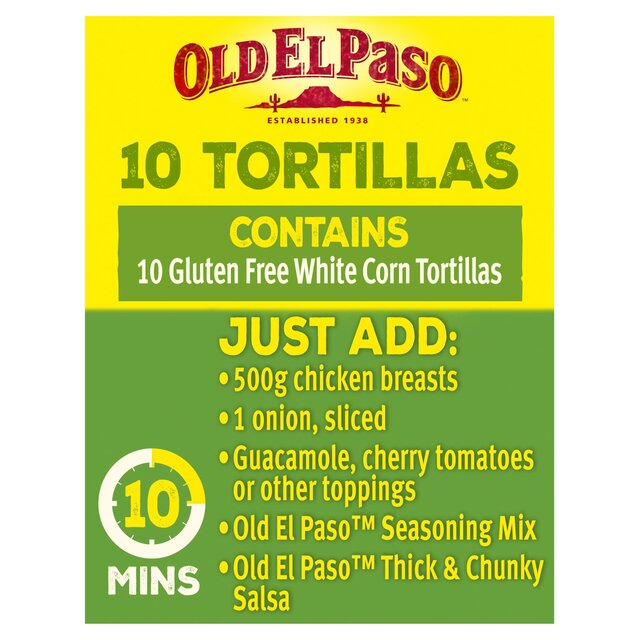 Old El Paso Small Gluten Free White Corn Taco Tortilla Wraps thumbnail 2