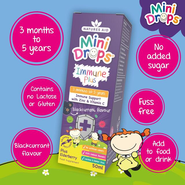 Natures Aid Mini Drops Immune Plus for Infants & Children thumbnail 4