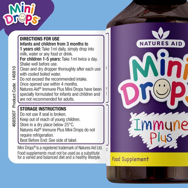Natures Aid Mini Drops Immune Plus for Infants & Children thumbnail 5