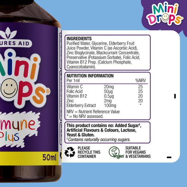 Natures Aid Mini Drops Immune Plus for Infants & Children thumbnail 6