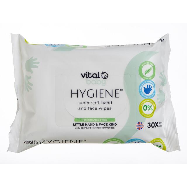 Vital Baby Fragrance Free Hand & Face Wipes