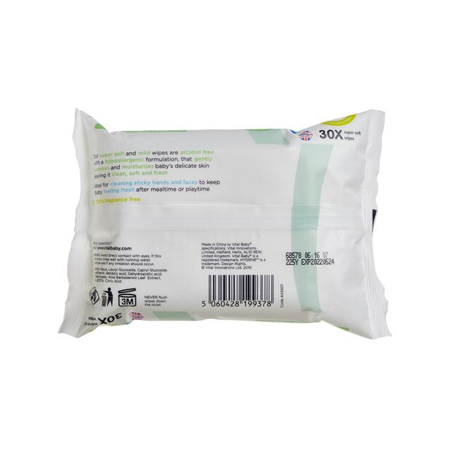 Vital Baby Fragrance Free Hand & Face Wipes thumbnail 3