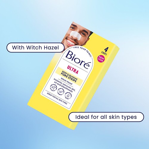 Biore Witch Hazel Ultra Deep Cleansing Nose Pore Strips For Spot Prone Skin thumbnail 2