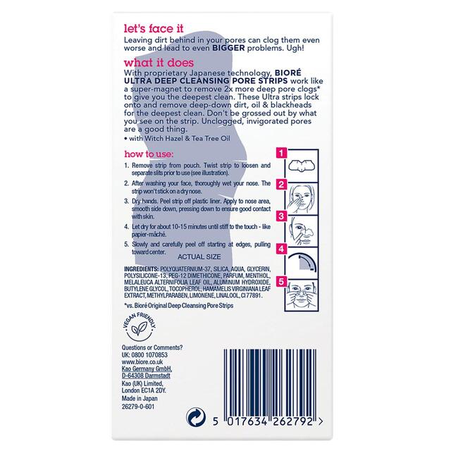 Biore Witch Hazel Ultra Deep Cleansing Nose Pore Strips For Spot Prone Skin thumbnail 7