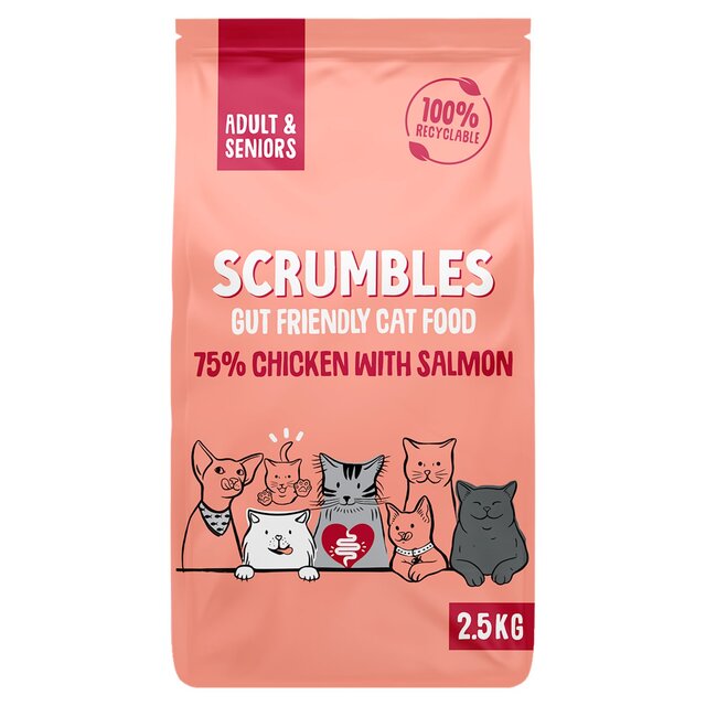 Scrumbles Adults and Seniors Salmon Dry Cat Food