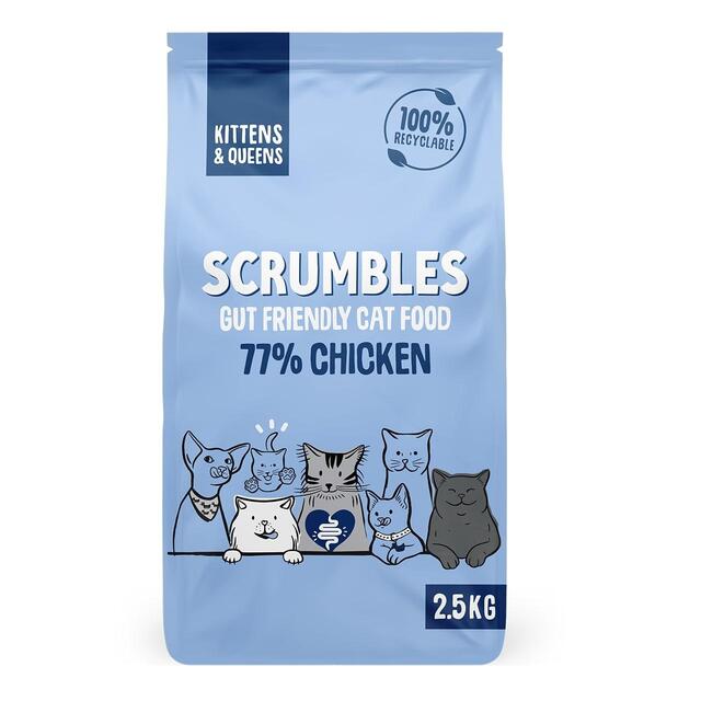Scrumbles Kitten and Queens Dry Cat Food Chicken