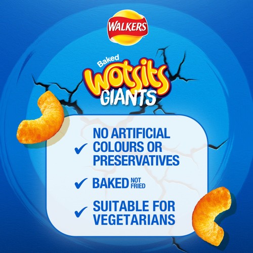 Walkers Wotsits Giants Really Cheesy Sharing Snacks Crisps 130g thumbnail 4