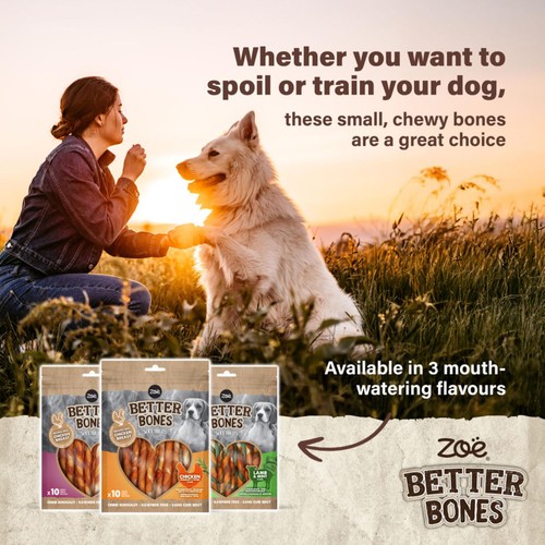 Zeus Better Bones, Rawhide Alternative, Chicken Twist 7.5cm thumbnail 5