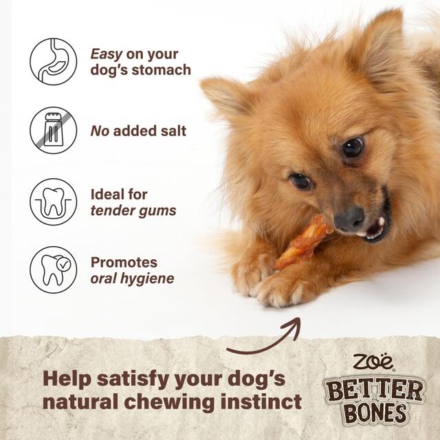 Zeus Better Bones, Rawhide Alternative, Chicken Twist 7.5cm thumbnail 4