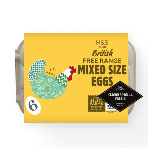 M&S Free Range Mixed Size Eggs