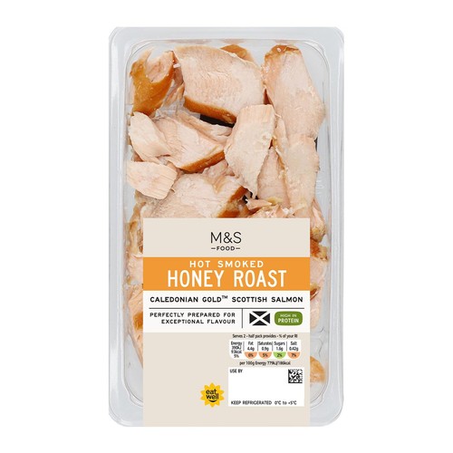 M&S Hot Smoked Honey Roast Caledonian Gold Scottish Salmon Flakes thumbnail 2