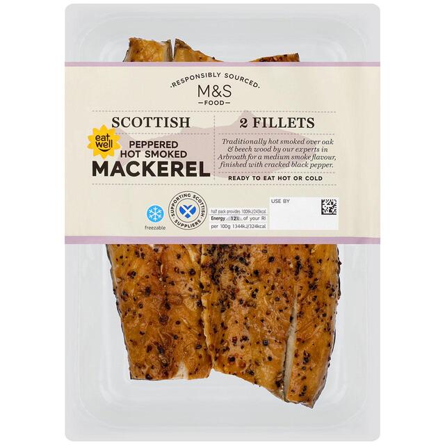 M&S Oak & Beechwood Scottish Smoked Peppered Mackerel