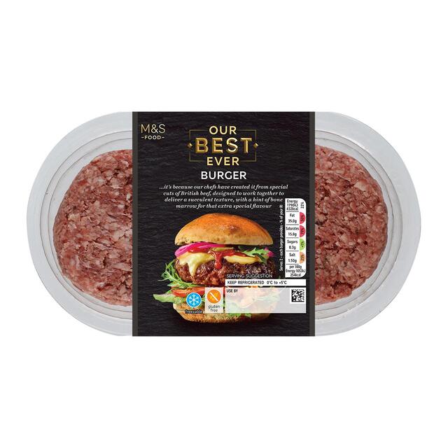 M&S Our Best Ever 2 British Beef Burgers thumbnail 2