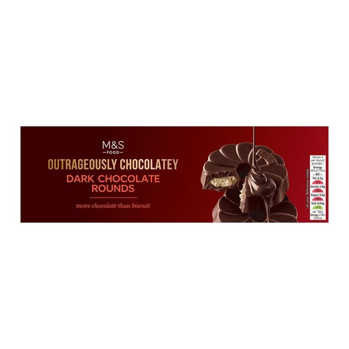 M&S Outrageously Chocolatey Dark Chocolate Rounds thumbnail 2