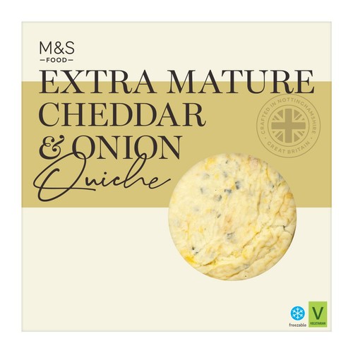 M&S Extra Mature Cheddar Cheese & Onion Quiche