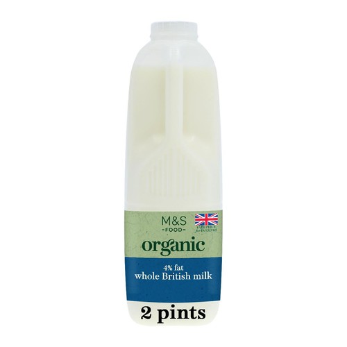 M&S Organic Whole Milk 2 Pints