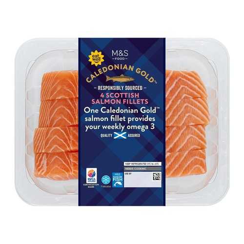 M&S 4 Scottish Salmon Fillets Skin On thumbnail 3
