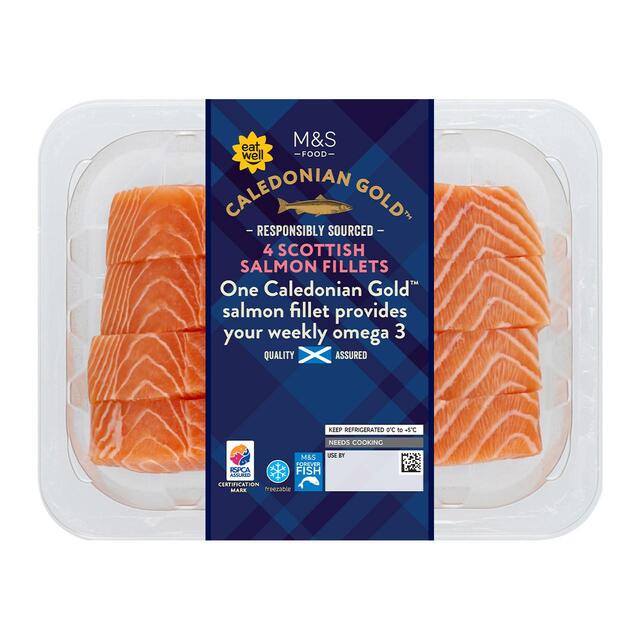 M&S 4 Scottish Salmon Fillets Skin On thumbnail 2