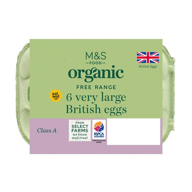 M&S Organic Free Range Very Large Eggs thumbnail 2