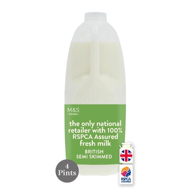 M&S Select Farms British Semi Skimmed Milk 4 Pints