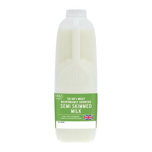 M&S Select Farms British Semi Skimmed Milk 2 Pints thumbnail 2