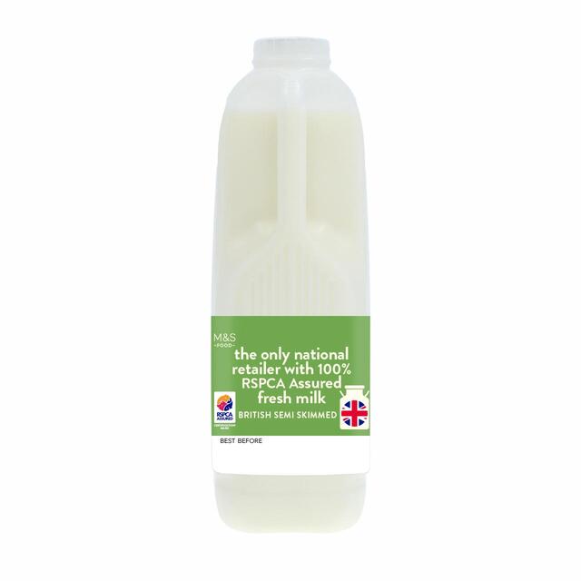M&S Select Farms British Semi Skimmed Milk 2 Pints thumbnail 2